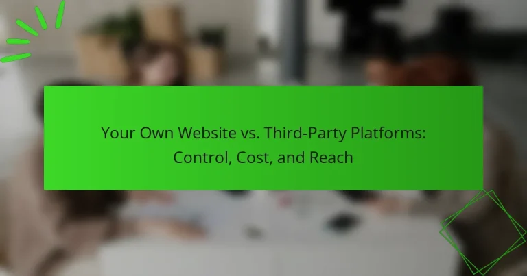 Your Own Website vs. Third-Party Platforms: Control, Cost, and Reach