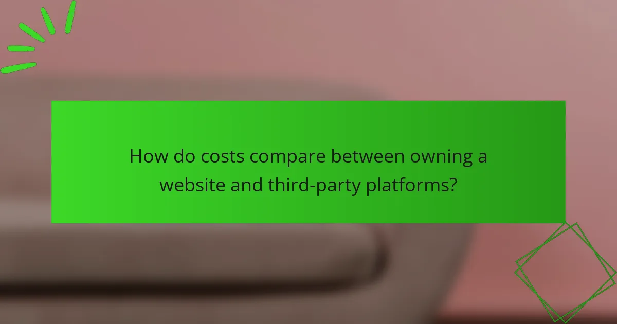 How do costs compare between owning a website and third-party platforms?