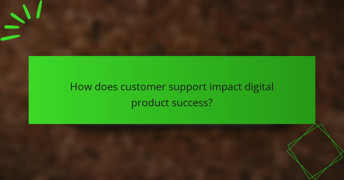 How does customer support impact digital product success?